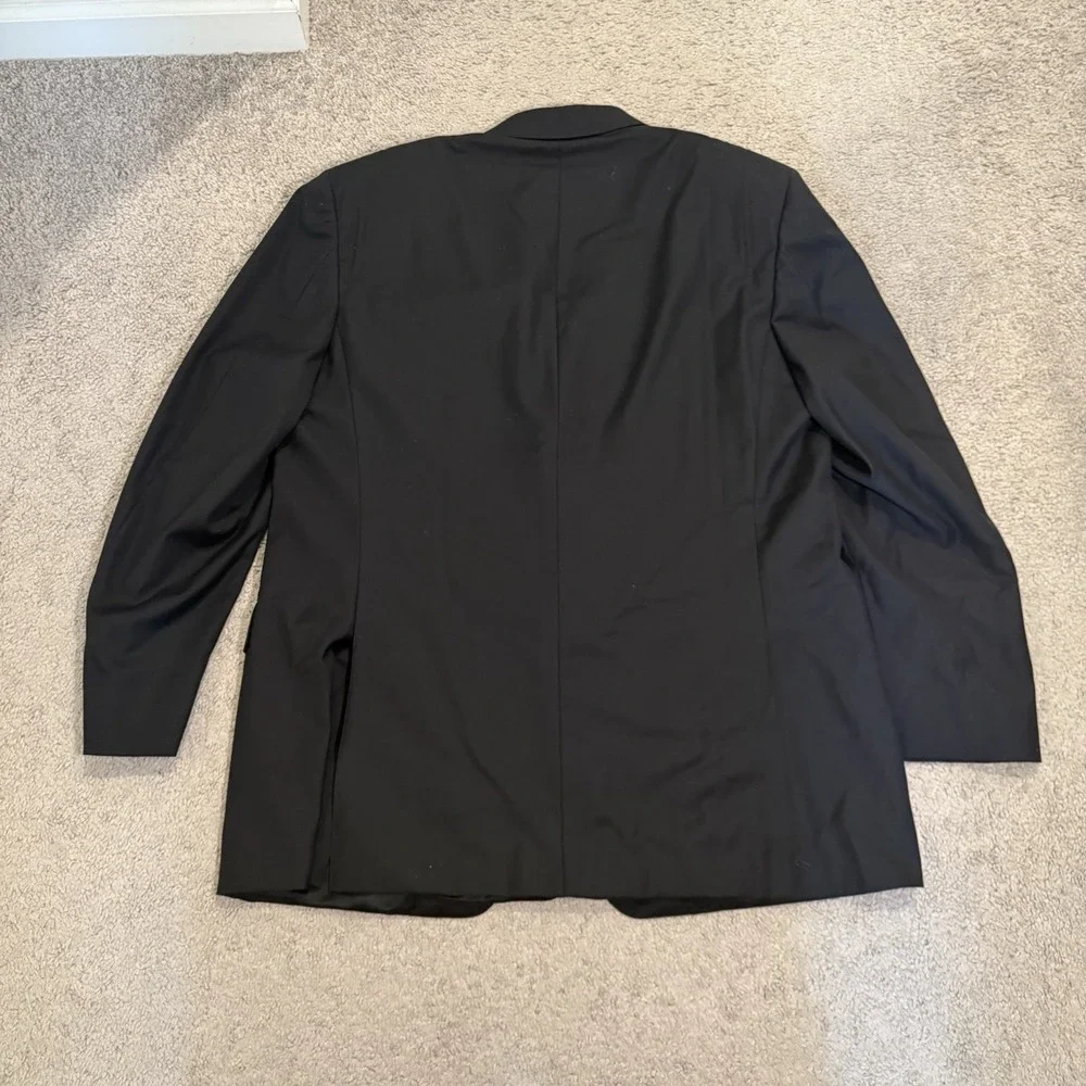 Canali Italy 100% Wool‎ 3-Button Suit Jacket Blazer Black 46R 13320/32 Mens READ